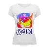 Заказать женскую футболку в Москве. Футболка базовая Стиль арт-фэшн "Kis@" от Selfis - готовые дизайны и нанесение принтов.