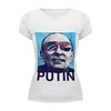Заказать женскую футболку в Москве. Футболка базовая Путин от Яхонт - готовые дизайны и нанесение принтов.