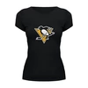 Заказать женскую футболку в Москве. Футболка базовая Pittsburgh Penguins / NHL USA от KinoArt - готовые дизайны и нанесение принтов.