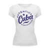 Заказать женскую футболку в Москве. Футболка базовая Auténtica Cuba от balden - готовые дизайны и нанесение принтов.