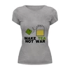 Заказать женскую футболку в Москве. Футболка базовая Make Tea Not War от Printio - готовые дизайны и нанесение принтов.
