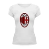 Заказать женскую футболку в Москве. Футболка базовая AC Milan от THE_NISE  - готовые дизайны и нанесение принтов.