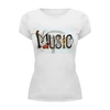 Заказать женскую футболку в Москве. Футболка базовая "Music" от Fedor - готовые дизайны и нанесение принтов.