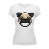 Заказать женскую футболку в Москве. Футболка базовая улыбающаяся собака от sergei1807@yahoo.com - готовые дизайны и нанесение принтов.