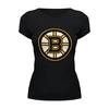 Заказать женскую футболку в Москве. Футболка базовая Boston Bruins от Сергей Дульнев - готовые дизайны и нанесение принтов.