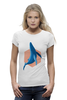 Заказать женскую футболку в Москве. Футболка базовая Blue Whale от lion_on_helium - готовые дизайны и нанесение принтов.