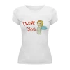 Заказать женскую футболку в Москве. Футболка базовая I Love You от james.r - готовые дизайны и нанесение принтов.