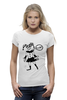 Заказать женскую футболку в Москве. Футболка базовая Черно-белый шут от galkagalka - готовые дизайны и нанесение принтов.