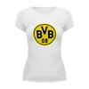 Заказать женскую футболку в Москве. Футболка базовая Borussia от THE_NISE  - готовые дизайны и нанесение принтов.