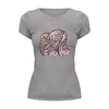 Заказать женскую футболку в Москве. Футболка базовая Ethnic flamingo от T-shirt print  - готовые дизайны и нанесение принтов.