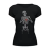 Заказать женскую футболку в Москве. Футболка базовая Skull♥LOVE от balden - готовые дизайны и нанесение принтов.