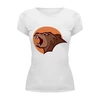Заказать женскую футболку в Москве. Футболка базовая Bear / Медведь от crash - готовые дизайны и нанесение принтов.