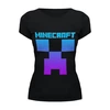 Заказать женскую футболку в Москве. Футболка базовая MINECRAFT CREEPER от weeert - готовые дизайны и нанесение принтов.