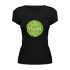 Заказать женскую футболку в Москве. Футболка базовая Веган от vegan@thespaceway.info - готовые дизайны и нанесение принтов.