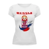 Заказать женскую футболку в Москве. Футболка базовая Матрешка  от T-shirt print  - готовые дизайны и нанесение принтов.