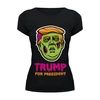 Заказать женскую футболку в Москве. Футболка базовая Трамп зомби от Leichenwagen - готовые дизайны и нанесение принтов.