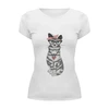 Заказать женскую футболку в Москве. Футболка базовая Gansta cat от sashadasha - готовые дизайны и нанесение принтов.