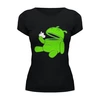 Заказать женскую футболку в Москве. Футболка базовая Android Eats Apple от balden - готовые дизайны и нанесение принтов.