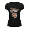 Заказать женскую футболку в Москве. Футболка базовая Любимая пицца от Xieros - готовые дизайны и нанесение принтов.