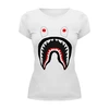 Заказать женскую футболку в Москве. Футболка базовая Bape shark от cherdantcev - готовые дизайны и нанесение принтов.