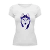 Заказать женскую футболку в Москве. Футболка базовая Собака от THE_NISE  - готовые дизайны и нанесение принтов.