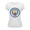 Заказать женскую футболку в Москве. Футболка базовая Manchester City от Polilog - готовые дизайны и нанесение принтов.