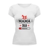 Заказать женскую футболку в Москве. Футболка базовая мама 2019 от zen4@bk.ru - готовые дизайны и нанесение принтов.