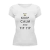 Заказать женскую футболку в Москве. Футболка базовая Keep Calm от aleks_say - готовые дизайны и нанесение принтов.