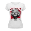 Заказать женскую футболку в Москве. Футболка базовая Мэрилин Монро (Marilyn Monroe)  от coolmag - готовые дизайны и нанесение принтов.