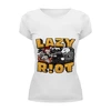 Заказать женскую футболку в Москве. Футболка базовая Lazy riot от Серега Шнайдер - готовые дизайны и нанесение принтов.