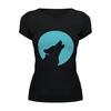 Заказать женскую футболку в Москве. Футболка базовая Волк (Wolf) от fanart - готовые дизайны и нанесение принтов.
