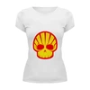 Заказать женскую футболку в Москве. Футболка базовая Shell Skull от Leichenwagen - готовые дизайны и нанесение принтов.