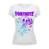 Заказать женскую футболку в Москве. Футболка базовая MARSHMELLO FORTNITE от geekbox - готовые дизайны и нанесение принтов.