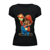 Заказать женскую футболку в Москве. Футболка базовая Супер Марио от printik - готовые дизайны и нанесение принтов.