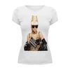 Заказать женскую футболку в Москве. Футболка базовая Lady Gaga-Paparazzi от charmed - готовые дизайны и нанесение принтов.