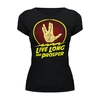 Заказать женскую футболку в Москве. Футболка базовая Live Long And Prosper от geekbox - готовые дизайны и нанесение принтов.