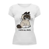 Заказать женскую футболку в Москве. Футболка базовая Грустный Кот (Grumpy Cat) от originals - готовые дизайны и нанесение принтов.
