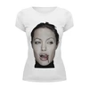 Заказать женскую футболку в Москве. Футболка базовая Angelina Jolie от Антон Величко - готовые дизайны и нанесение принтов.