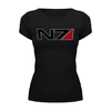 Заказать женскую футболку в Москве. Футболка базовая N7 - Mass Effect от Nos  - готовые дизайны и нанесение принтов.