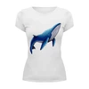 Заказать женскую футболку в Москве. Футболка базовая Синий кит от tigerda  - готовые дизайны и нанесение принтов.