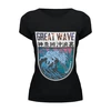 Заказать женскую футболку в Москве. Футболка базовая Great Wave off Aesthetic от Павел Павел - готовые дизайны и нанесение принтов.