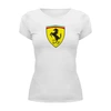 Заказать женскую футболку в Москве. Футболка базовая Ferrari  от DESIGNER   - готовые дизайны и нанесение принтов.