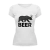 Заказать женскую футболку в Москве. Футболка базовая Beer (bear) от Ксения Золотухина - готовые дизайны и нанесение принтов.