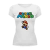 Заказать женскую футболку в Москве. Футболка базовая Super Mario от elvis - готовые дизайны и нанесение принтов.