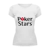 Заказать женскую футболку в Москве. Футболка базовая PokerStars от YellowCloverShop - готовые дизайны и нанесение принтов.