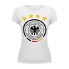 Заказать женскую футболку в Москве. Футболка базовая  Сборная Германии от geekbox - готовые дизайны и нанесение принтов.