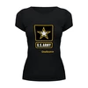 Заказать женскую футболку в Москве. Футболка базовая U.S. ARMY от KinoArt - готовые дизайны и нанесение принтов.