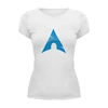 Заказать женскую футболку в Москве. Футболка базовая Фанат Arch Linux от byromul - готовые дизайны и нанесение принтов.