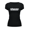 Заказать женскую футболку в Москве. Футболка базовая Stussy от DESIGNER   - готовые дизайны и нанесение принтов.