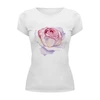 Заказать женскую футболку в Москве. Футболка базовая пудровая роза от viviam@inbox.ru - готовые дизайны и нанесение принтов.
